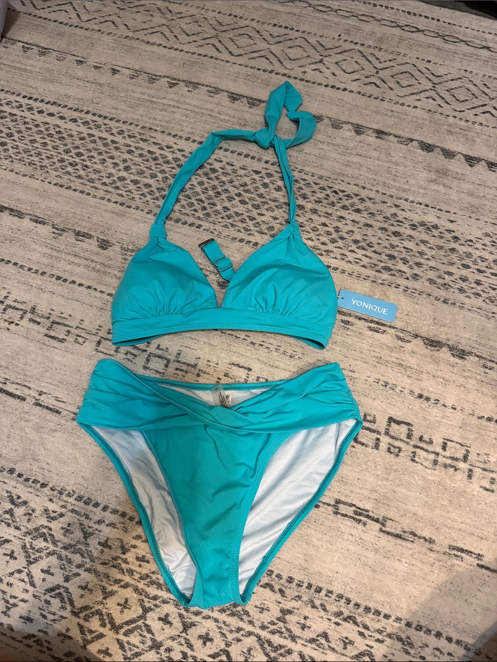 Younique Bright Teal Two-Piece Bikini Set